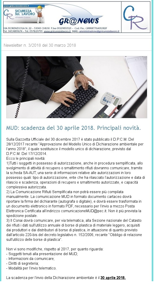 newsletter marzo 2018
